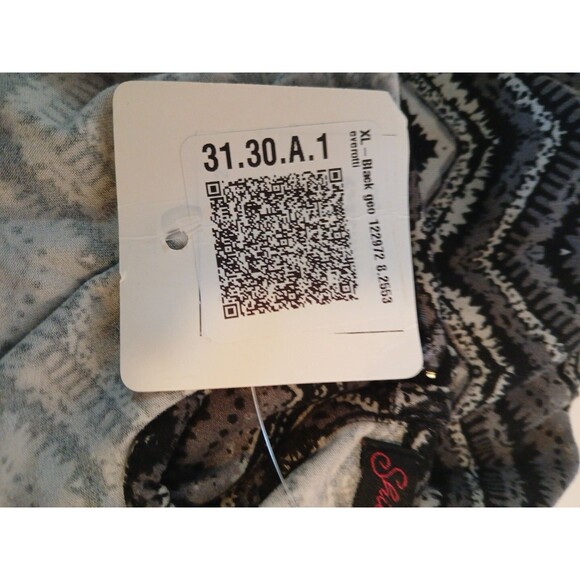 Sheila Rose Chevron Sun Dress Black-Grays Zig-Zag Womens Xlg Elastic Waist - Picture 16 of 16